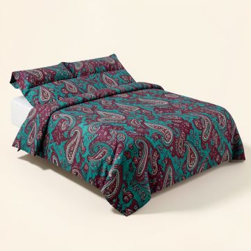 Mangino Vibrant Bohemian Chic Paisley Damask Medallion Duvet Cover Set (synthetic illustration; no displayed measurements)