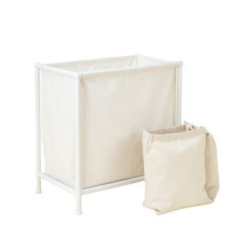 Heath Bridge Laundry Sorting Station With Plain Removable Bags - White