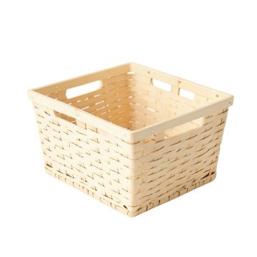 Fern Bend Empty Storage Basket - Cream