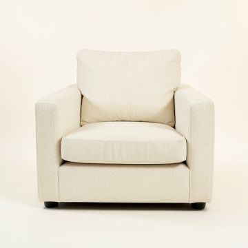 Slate Canyon Upholstered Armchair - Ivory (synthetic illustration; no displayed measurements)