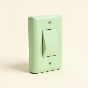 Think Earth Day Conserve Energy Eco-Friendly Light Bulb 1-Gang Toggle Light Switch Wall Plate (synthetic illustration; no displayed measurements)