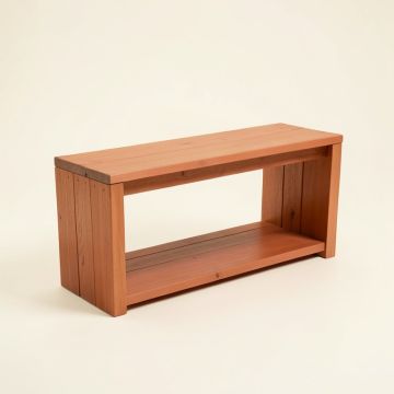 Heath Bend Narrow Outdoor Storage Bench - Terracotta (synthetic illustration; no displayed measurements)