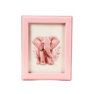 Precious Moments Love At First Sight Elephant 4X6 Resin And Glass Pink Ultrasound Picture Frame
