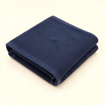 Fern Dale Bath Towel - Navy (synthetic illustration; no displayed measurements)