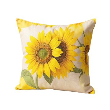 Canchola Sunflower Linen Lumbar Pillow