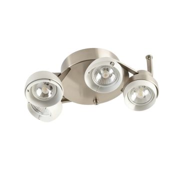 Chander 4-Light Dimmable Nickel Vanity Light