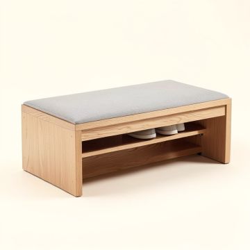 Entryway Padded 10 Pair Shoe Storage Bench (synthetic illustration; no displayed measurements)