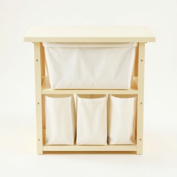 Hazel Dell Laundry Sorting Station With Plain Removable Bags - Cream (synthetic illustration; no displayed measurements)