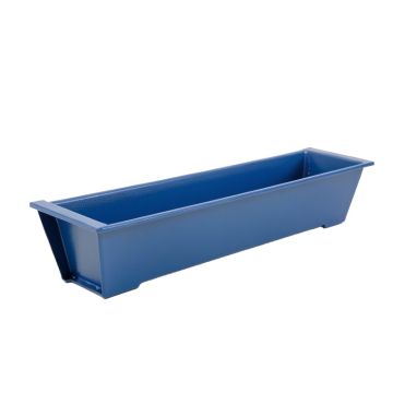 Meadow Crossing Empty Railing Planter With Integral Brackets - Blue
