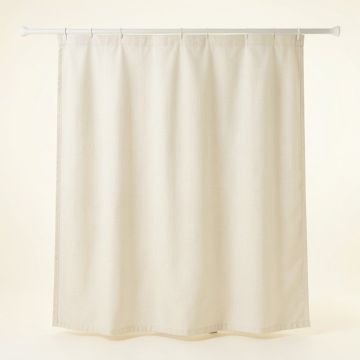 Harbor Canyon Shower Curtain Hanging Flat From A Plain Rod - Ivory (synthetic illustration; no displayed measurements)