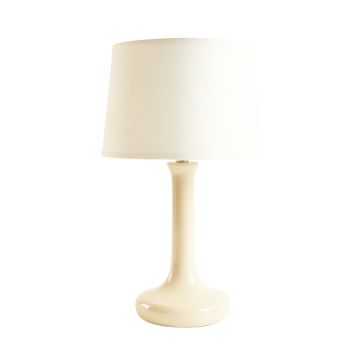 Slate Dale Table Lamp With A Plain Fabric Shade - Ivory