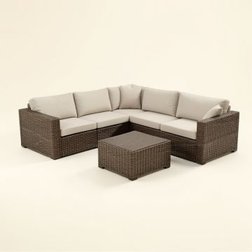 Alaizha Patio 6 Piece Sectional Seating Group With Cushions (synthetic illustration; no displayed measurements)