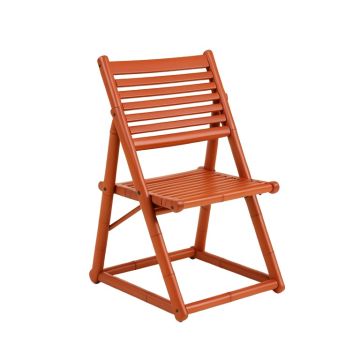 Linden Arc Folding Outdoor Chair - Terracotta