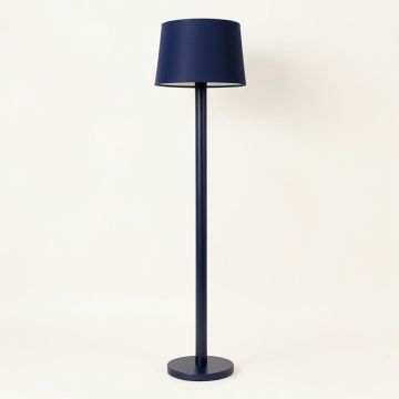 Sage Branch Floor Lamp With A Plain Fabric Shade - Navy (synthetic illustration; no displayed measurements)