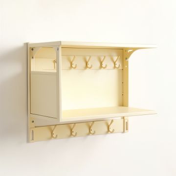 Olive Bridge Wall-Mounted Entryway Organizer Shelf - Cream (synthetic illustration; no displayed measurements)