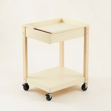 Reed Bend Empty Rolling Workshop Cart - Cream (synthetic illustration; no displayed measurements)