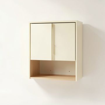 Pine Bend Wall-Mounted Laundry Cabinet - Cream (synthetic illustration; no displayed measurements)
