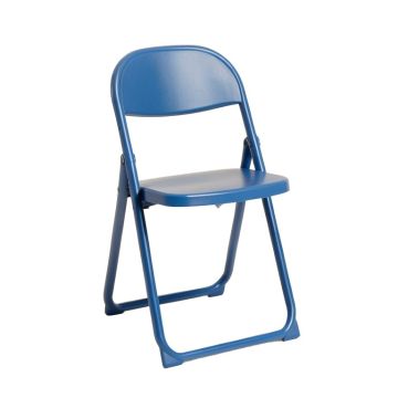 Oak Arc Folding Outdoor Chair - Blue