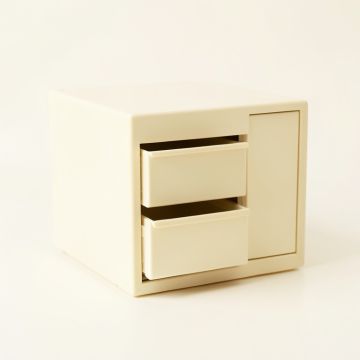 Rowan Crest Small-Parts Storage Drawer Cabinet - Cream (synthetic illustration; no displayed measurements)