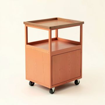 Olive Bridge Empty Rolling Workshop Cart - Terracotta (synthetic illustration; no displayed measurements)