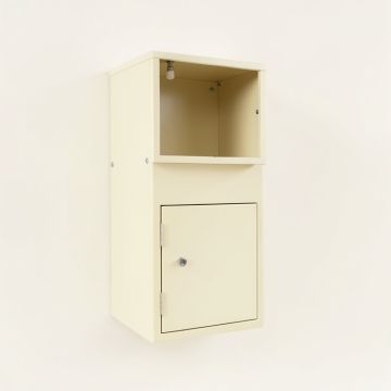 Alder Bluff Wall-Mounted Entry Cabinet - Ivory (synthetic illustration; no displayed measurements)
