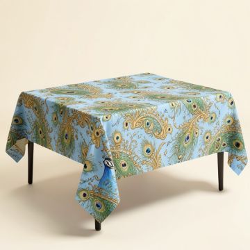 Ambesonne Peacock Tablecloth (synthetic illustration; no displayed measurements)