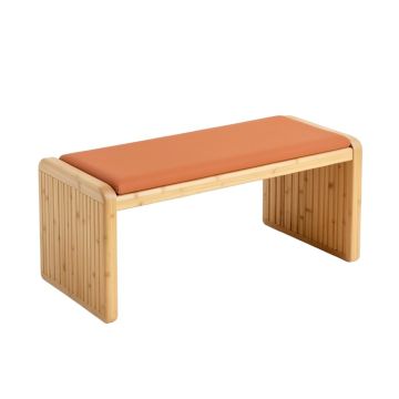 Hill Brook Indoor Bench - Terracotta