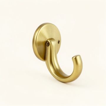 Brass Single Wall Mounted Robe Hook (synthetic illustration; no displayed measurements)