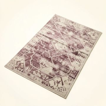 Armagh Geometric Beige/Smoky Plum Area Rug (synthetic illustration; no displayed measurements)