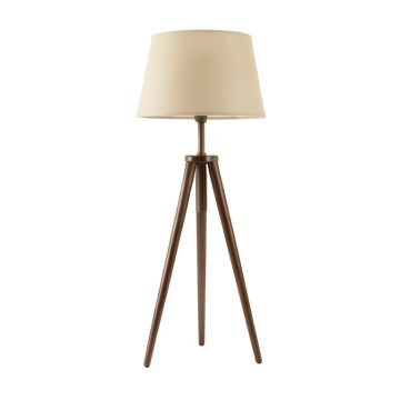 Laurel Brook Floor Lamp With A Plain Fabric Shade - Beige