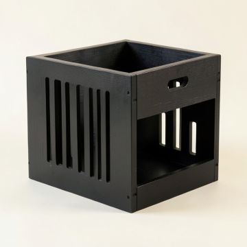 Clay Brook Empty Furniture-Style Pet Crate - Black (synthetic illustration; no displayed measurements)