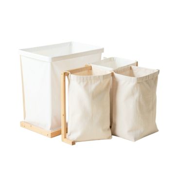 Shore Brook Laundry Sorting Station With Plain Removable Bags - White