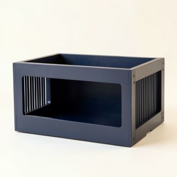 Lake Crest Empty Furniture-Style Pet Crate - Navy (synthetic illustration; no displayed measurements)