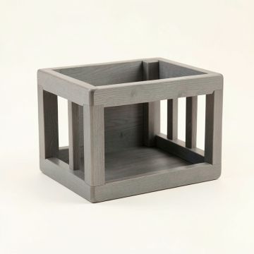 Wren Crest Empty Furniture-Style Pet Crate - Gray (synthetic illustration; no displayed measurements)