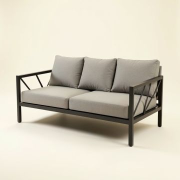 Archambault Patio Sofa With Cushions (synthetic illustration; no displayed measurements)