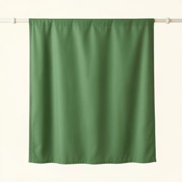 Willow Crest Shower Curtain Hanging Flat From A Plain Rod - Green (synthetic illustration; no displayed measurements)