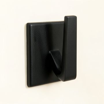 Elm Brook Wall-Mounted Robe Hook - Black (synthetic illustration; no displayed measurements)