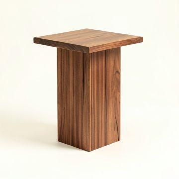 Garrettsville Solid Wood Pedestal End Table (synthetic illustration; no displayed measurements)