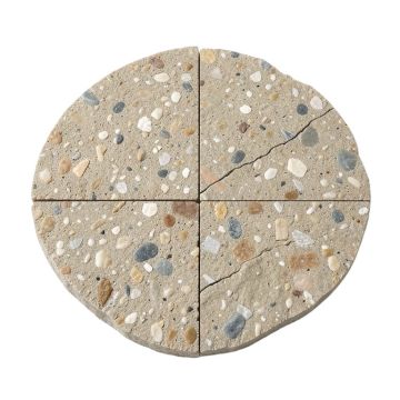 Countryside Sliced Round 1 '' X 2 '' Natural Stone Pebble Tile