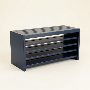 Brook Crest Shoe Storage Bench - Navy (synthetic illustration; no displayed measurements)