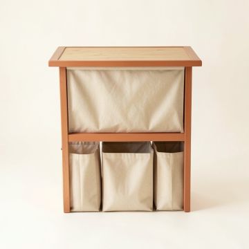 Glen Dale Laundry Sorting Station With Plain Removable Bags - Terracotta (synthetic illustration; no displayed measurements)