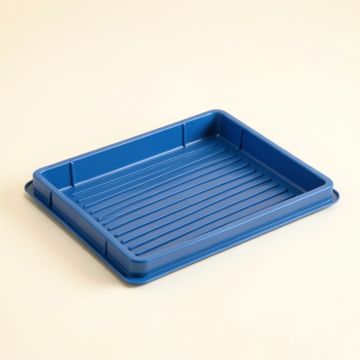Cedar Brook Empty Under-Desk Cable Tray - Blue (synthetic illustration; no displayed measurements)