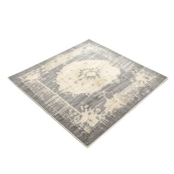 Ellicott Hand-Tufted Wool Grey/Cream Area Rug