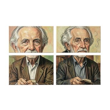 By Pablo Picasso - 4 Piece Picture Frame Drawing Print Set On Paper