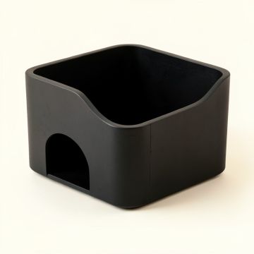 Wren Brook Empty Furniture-Style Litter Enclosure - Black (synthetic illustration; no displayed measurements)