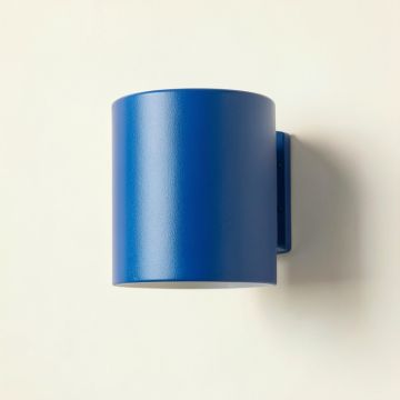 Reed Dale Wall Sconce Mounted On A Plain Wall - Blue (synthetic illustration; no displayed measurements)