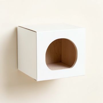 Brook Edge Wall-Mounted Cat Perch - White (synthetic illustration; no displayed measurements)