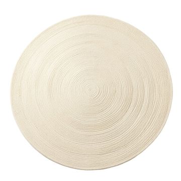 Sage Arc Round Area Rug - Cream
