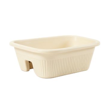 Dune Bluff Empty Railing Planter With Integral Brackets - Ivory