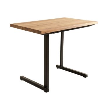 Akeira Counter Height 42 '' Iron Sled Dining Table
